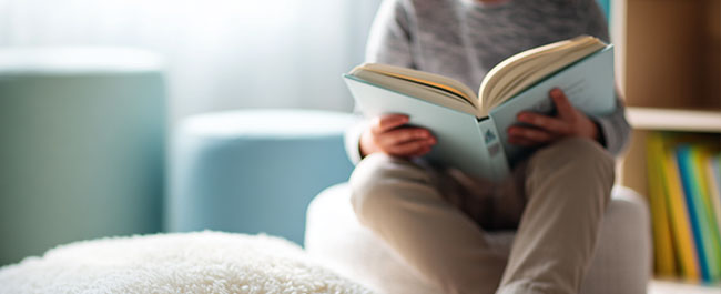 a child reading a book